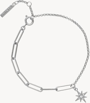 Olivia Burton Celestial North Star Mismatch Bracelet Silver OBJCLB48