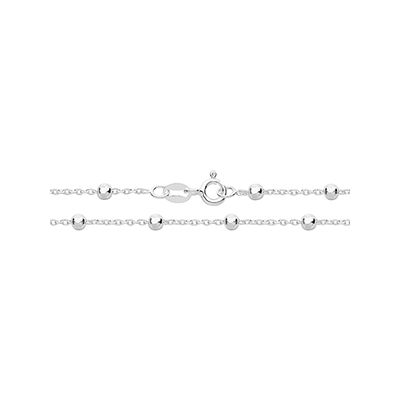 Treasure House G1365/18 Silver Rolo & Bead Chain 18 Jewellery