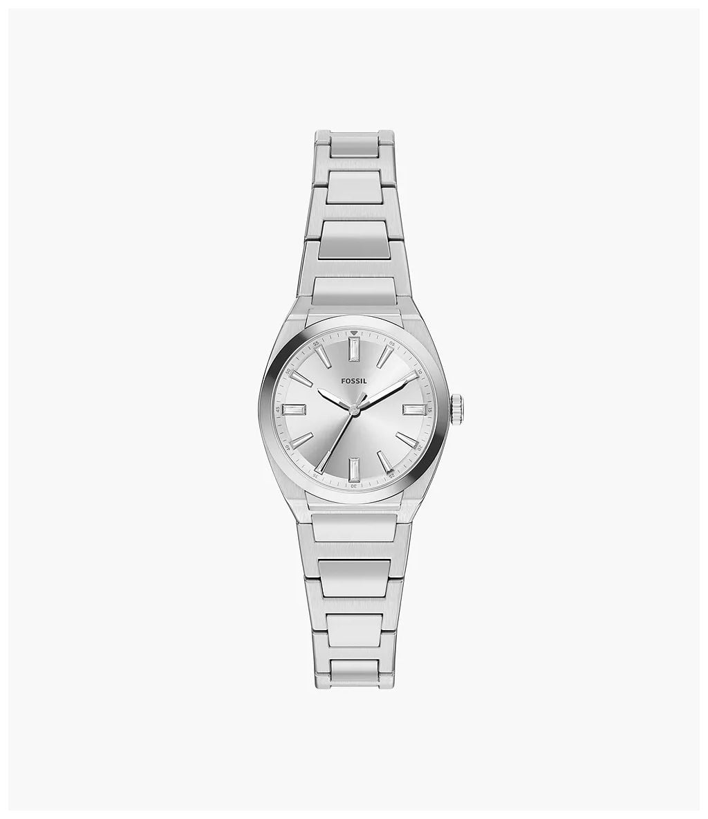 Fossil ES5490 Everett 27 mm Three-Hand Stainless Steel Watch