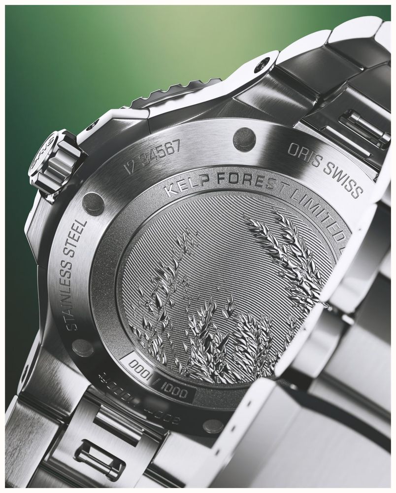 ORIS Aquis Date Kelp Forest Limited Edition (41.5mm) Ocean Green 3D Dial / Stainless Steel Bracelet 01 733 7787 4187-SET - alternate view 11