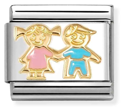 Nomination Classic Sister & Brother Enamel Charm 030272/92