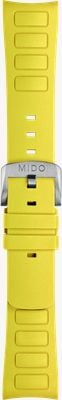 MIDO Multifort TV Yellow Rubber Strap - Stainless Steel Pin Buckle M603019019