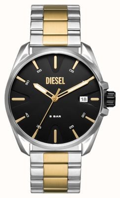 Diesel Men's MS9 (44mm) Black Dial / Two-Tone Stainless Steel Bracelet DZ2196