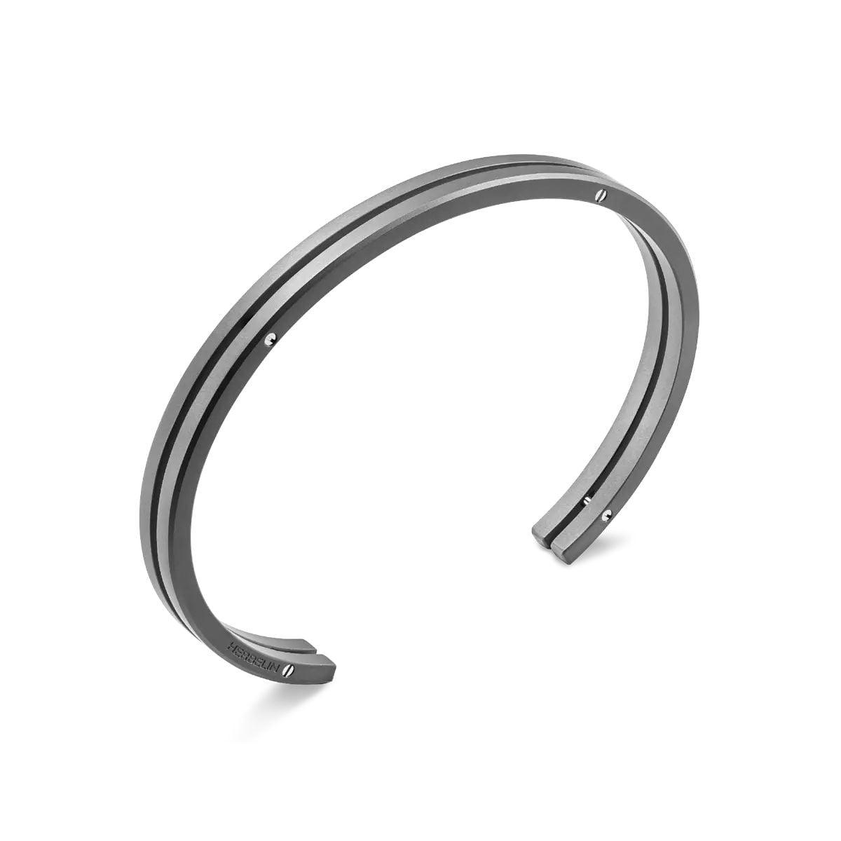 Herbelin JND6TD Newport Duo Bangle - Sandblasted Titanium - Jewellery