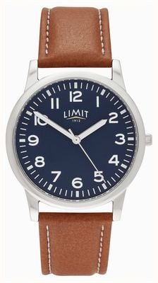 Limit Classic Quartz (38mm) Blue Dial / Brown PU Leather Strap 50063