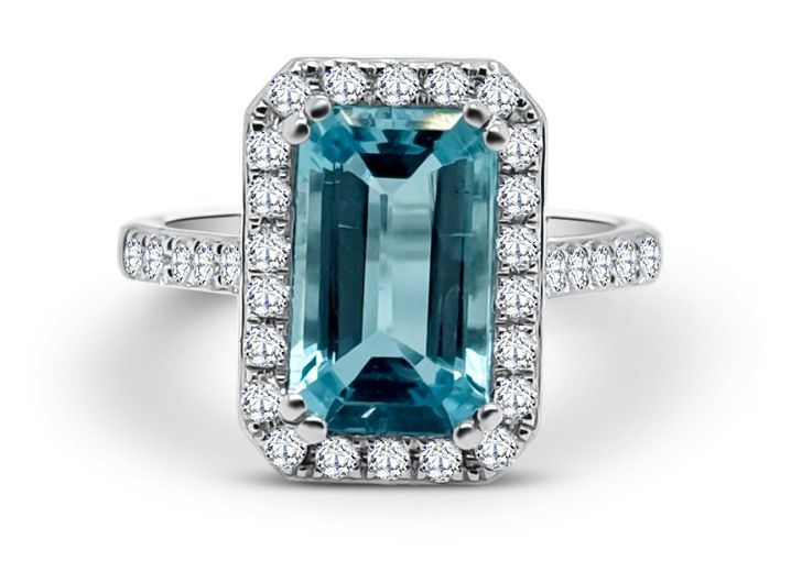 Bass International Diamond Jewel U64 Platinum Aquamarina 2. Jewellery