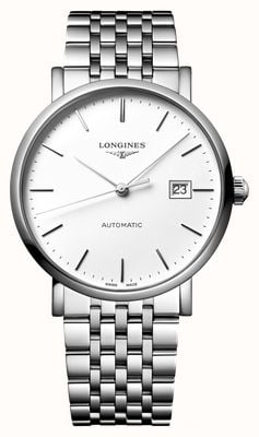 LONGINES Elegant Collection Automatic (39mm) White Dial / Stainless Steel Bracelet L49104196
