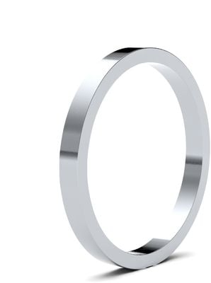 James Moore Wedding Rings | 9ct White Gold | 2mm | Medium | Flat | AG_2LMF-9W