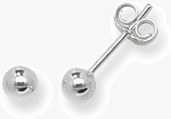 Silver 4mm Ball Stud Earrings G5511
