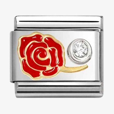 Nomination Classic Red Rose Cubic Zirconia Charm 630302/06