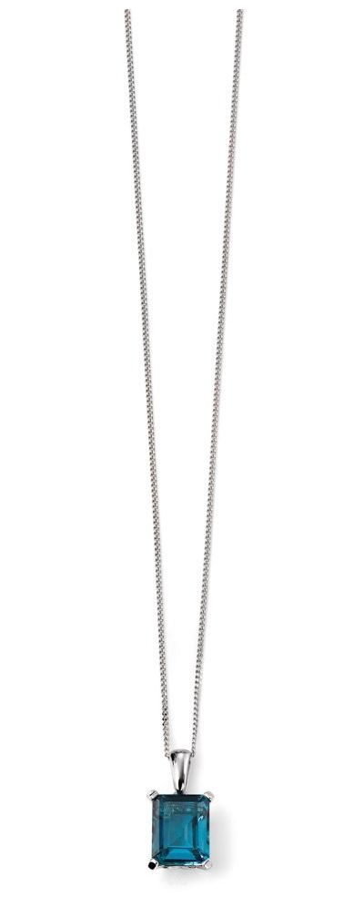 Elements Gold GP2024T 9ct White Gold London Blue Topaz Jewellery