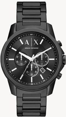 Armani Exchange Black Chronograph Dial | Black Stainless Steel Bracelet AX1722