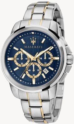 Maserati Successo | Men's Two-Tone Bracelet | Blue Dial R8873621016