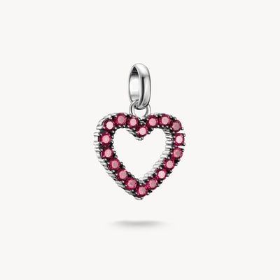 Thomas Sabo Charm Pendant Heart With Red Stones Connect Silver CC1237-639-10