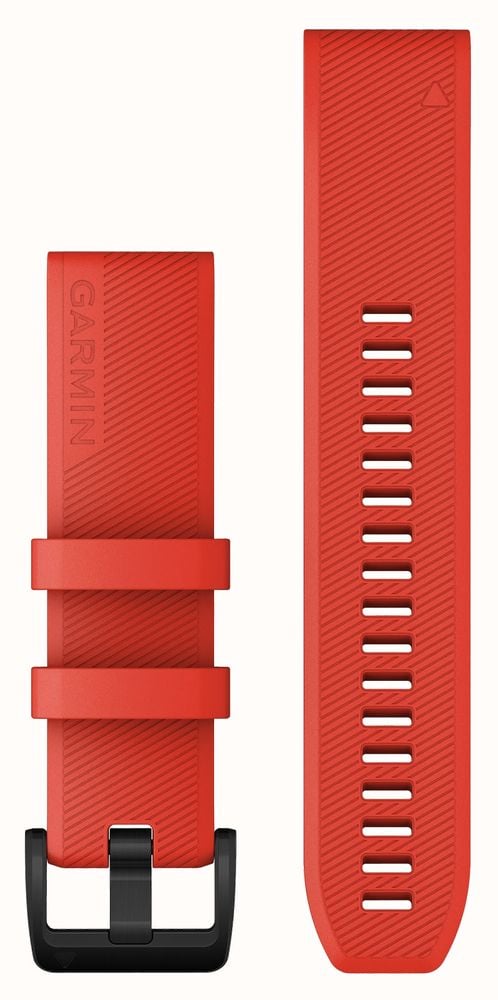 Garmin Quickfit 22 Strap Only Laser Red With Black Stainless Steel  010-12901-02