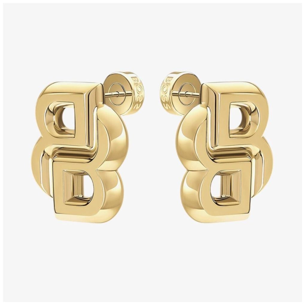BOSS Jewellery 1580856 Gold Plated Stainless Steel Double B