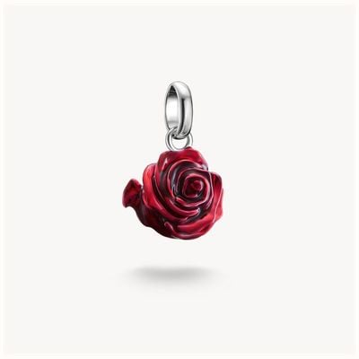 Thomas Sabo Charm pendant red rose blossom Connect silver CC1263-007-10