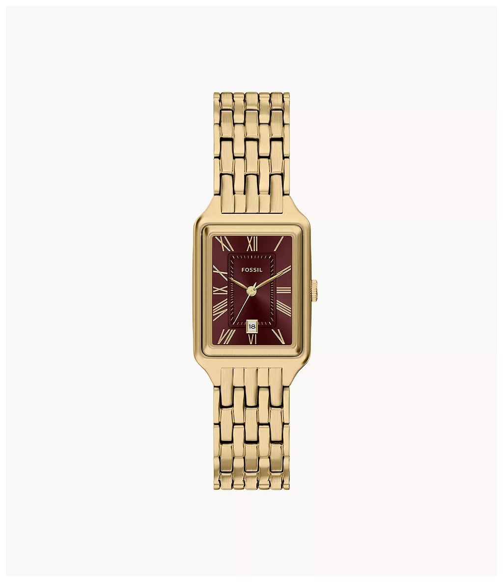 Fossil ES5512 Raquel 23 mm Three-Hand Date Gold-Tone Watch