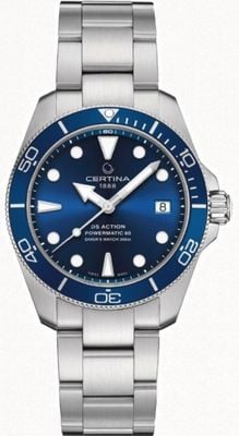 Certina DS ACTION Diver | 38MM | Powermatic 80 | Stainless Steel C0328071104100