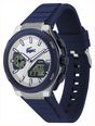 Lacoste Lc33 Dual-Display Multifunction Silver Dial Blue Silicone Strap Watch 2011515 - alternate view 3