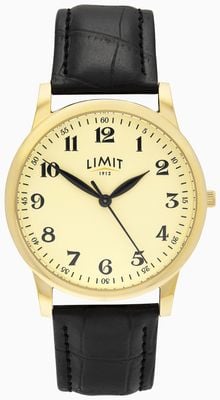 Limit Classic Quartz (38mm) Cream Dial / Black PU Leather Strap 50065