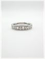 1ct Baguette & Round Brilliant Natural Diamond 18ct White Gold Half Eternity Ring RBR-390-050-100-18W-N