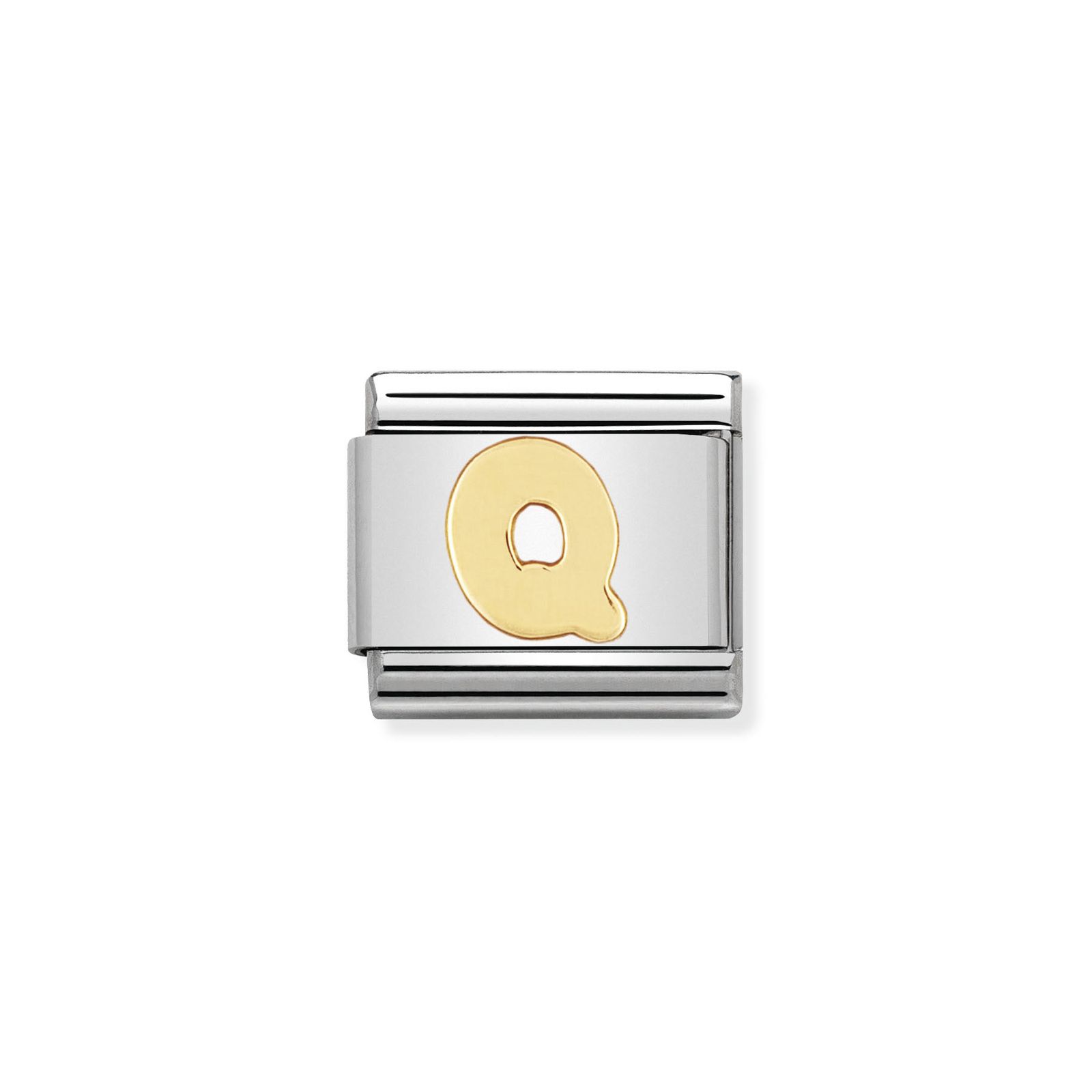 Nomination 030101/17 Classic Letter Q 18ct Gold & Steel Jewellery