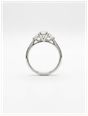 0.72ct Oval & Pear Natural Diamond Platinum Trilogy Ring J14664 - alternate view 3