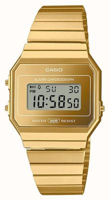 Casio Vintage Digital Alarm Chronograph A700 Series - Gold A700WEVG-9AEF