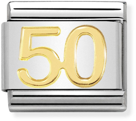 Nomination Classic 50 18ct Gold & Steel Charm 030109/42