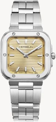 Herbelin Women's Cap Camarat (30mm) Gold Dial / Stainless Steel Bracelet 17546B13