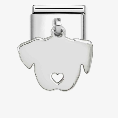 Nomination Classic Dog Face Pendant Sterling Silver Charm 331801/14