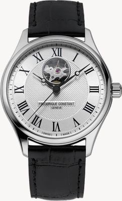 Frederique Constant Classic Heart Beat | Automatic | Silver Dial | Black Leather FC-310MC5B6