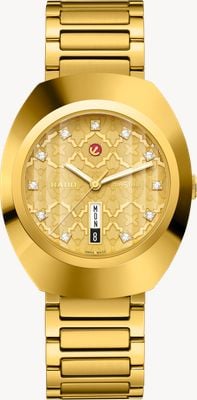 RADO DiaStar Original Automatic Diamond (38mm) Gold Mosaic Dial / Gold PVD Stainless Steel Bracelet R12161263