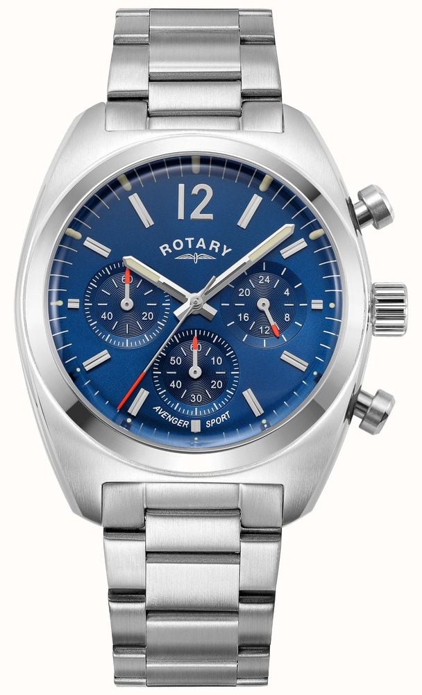 Rotary Avenger Sport Quartz Chronograph 40mm Blue Dial Stainless Steel Bracelet GB05485 05 First Class Watches