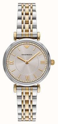 Emporio Armani Two-Hand Crystal Quartz (32mm) Brown Dial / Two-Tone Stainless Steel Bracelet AR11702