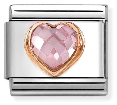 Nomination Classic Heart Rose Gold & Steel Charm 430607/003