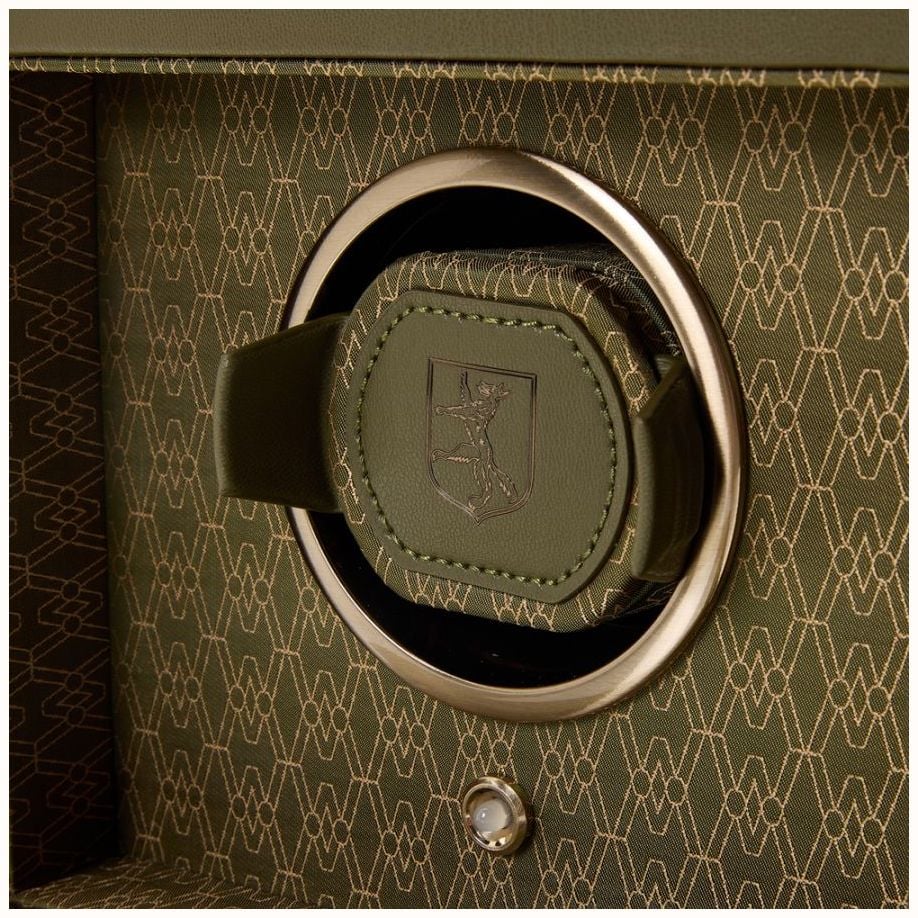 WOLF Earth Double Watch Winder Midnight Olive 190441 - alternate view 5