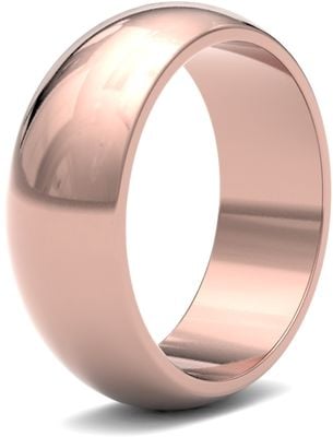 James Moore Wedding Rings | 9ct Rose Gold | 7mm | Medium | D-Shape | AG_7LMD-9R