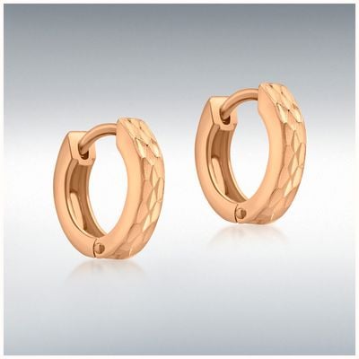 IBB 9ct Rose Gold 12mm Creole Hoops 5.51.0919