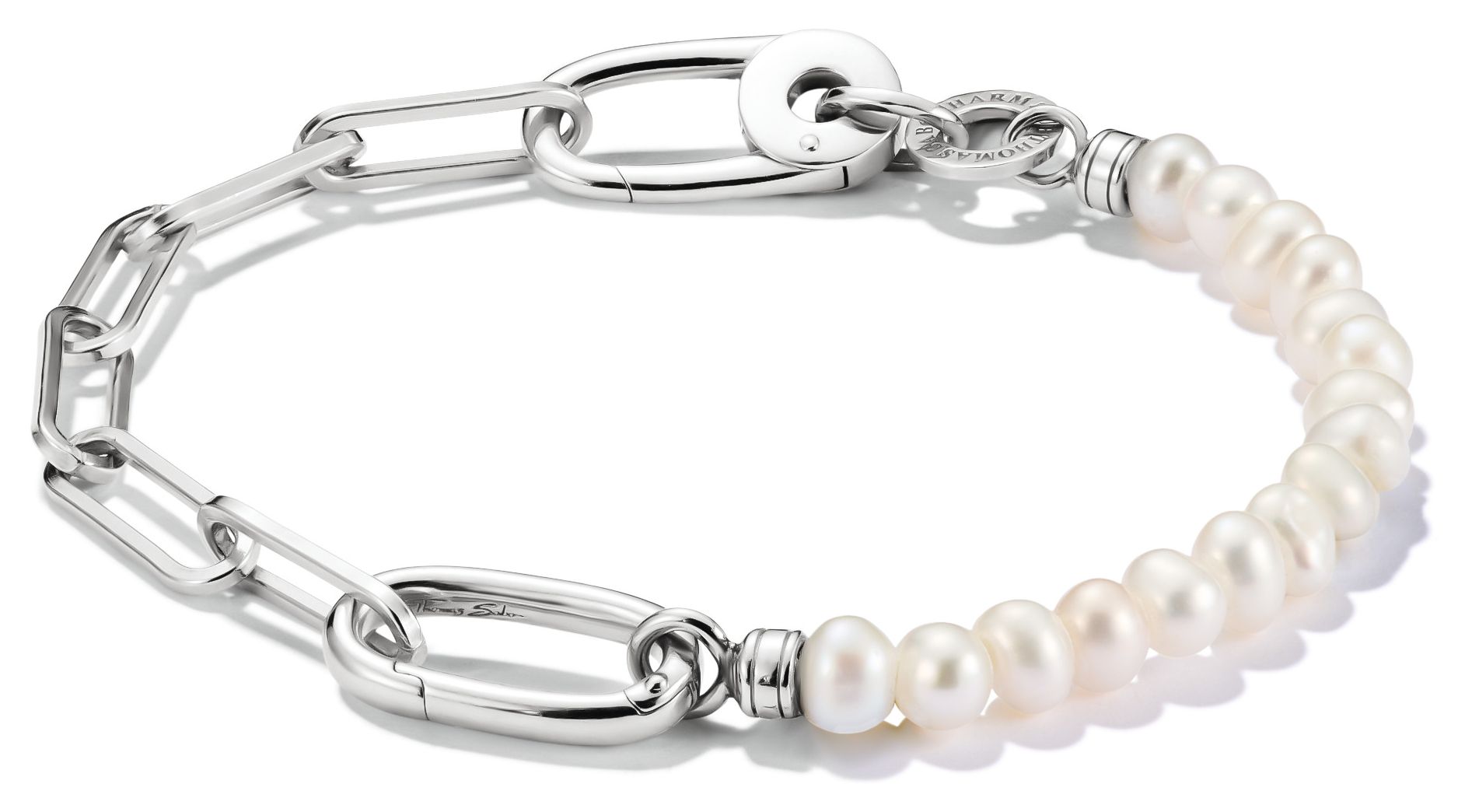 Thomas Sabo C1209-082-14-L17 Charm Bracelet Paperclip And Jewellery