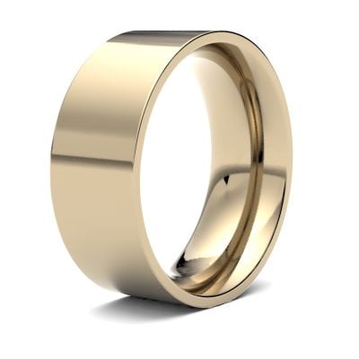 James Moore Wedding Ring  | 8mm | Medium | Size Flat Court | AG_8LME-18Y AG_8LME-18Y