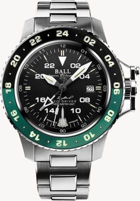 Ball Watch Company Engineer Hydrocarbon AeroGMT Sled Driver (42mm) Stainless Steel Bracelet DG2018C-S19C-BK