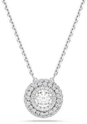 Swarovski Sublima pendant, Round cut, White, Rhodium plated 5738246