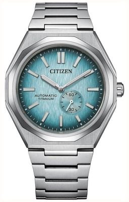 Citizen Zenshin 60 Mechanical Super Titanium™ (40mm) Gradient Light Blue Dial / Super Titanium™ Bracelet NK5020-58L