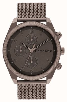 Calvin Klein Impact Men's (44mm) Brown Dial / Brown Steel Mesh Bracelet 25200361