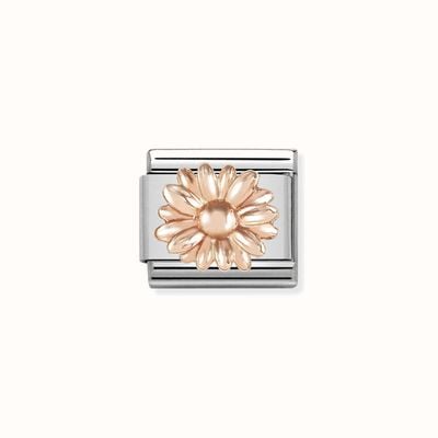 Nomination Composable Classic RELIEF SYMBOLS Stainless Steel And Gold 9k Daisy 430106/08