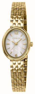 Radley Oval Three-Hand Quartz (21.5mm) Mother-of-Pearl Dial / Gold PVD Stainless Steel Bracelet RY4690