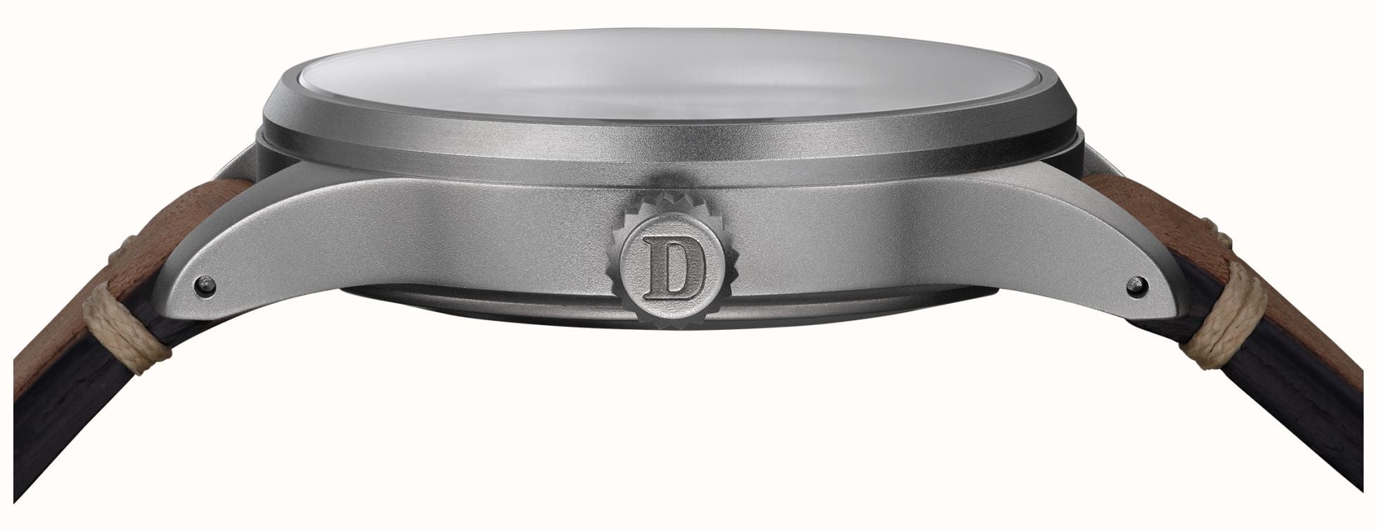 Damasko DF10 Three-Hand Manufacture (39mm) Old Radium Black Dial / 'Vintage' Brown Leather Strap Watch DF10 RADIUM - alternate view 3