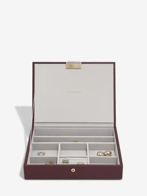 Stackers Classic Jewellery Box Lid Burgundy 76863